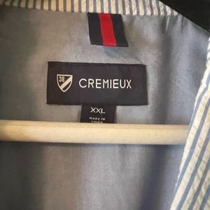 2 pc blue and white seersucker suit